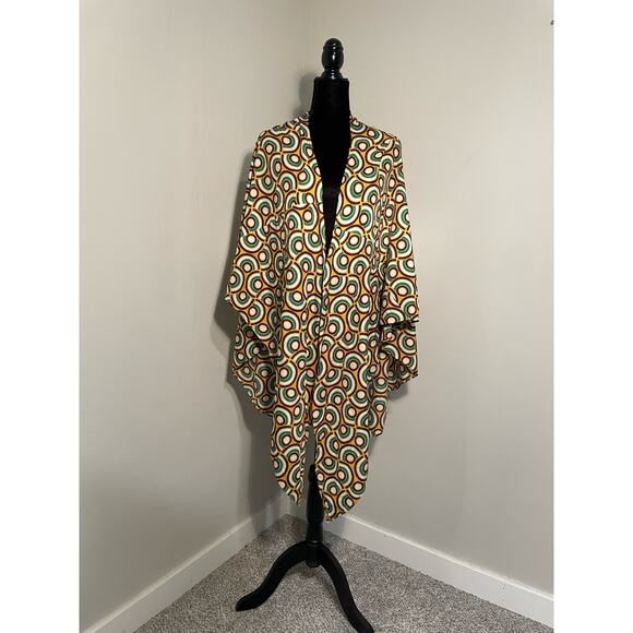 Zara Groovy 70s Print Geometric Shawl Wrap - Picture 1 of 9